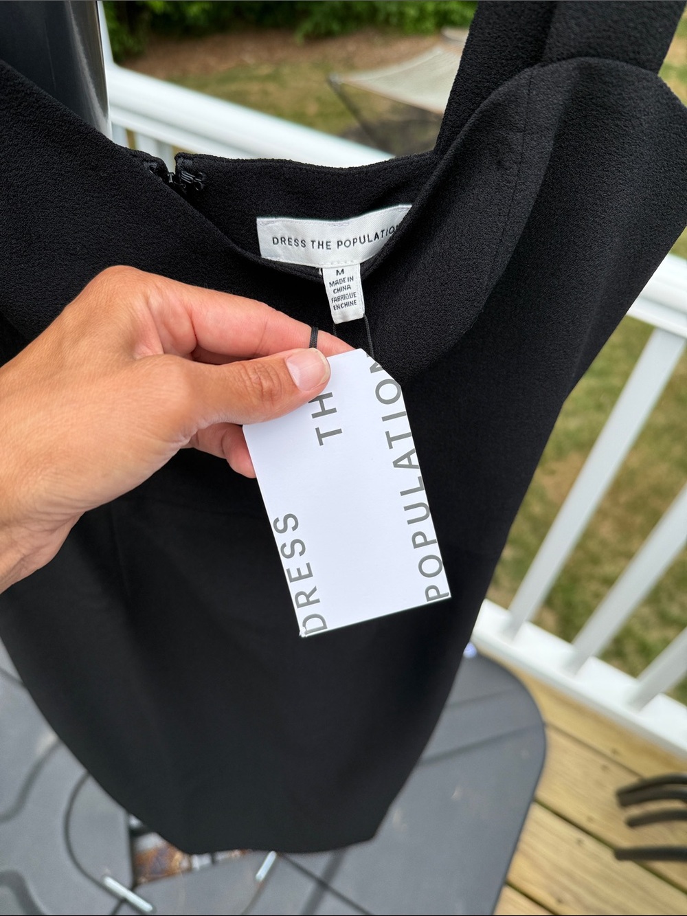 Dress the Population Black Midi Sheath Dress with Square Straps - Picture 5 of 8